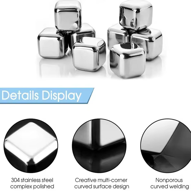 یخ مکعبی تمام استیل بسته 4 عددی