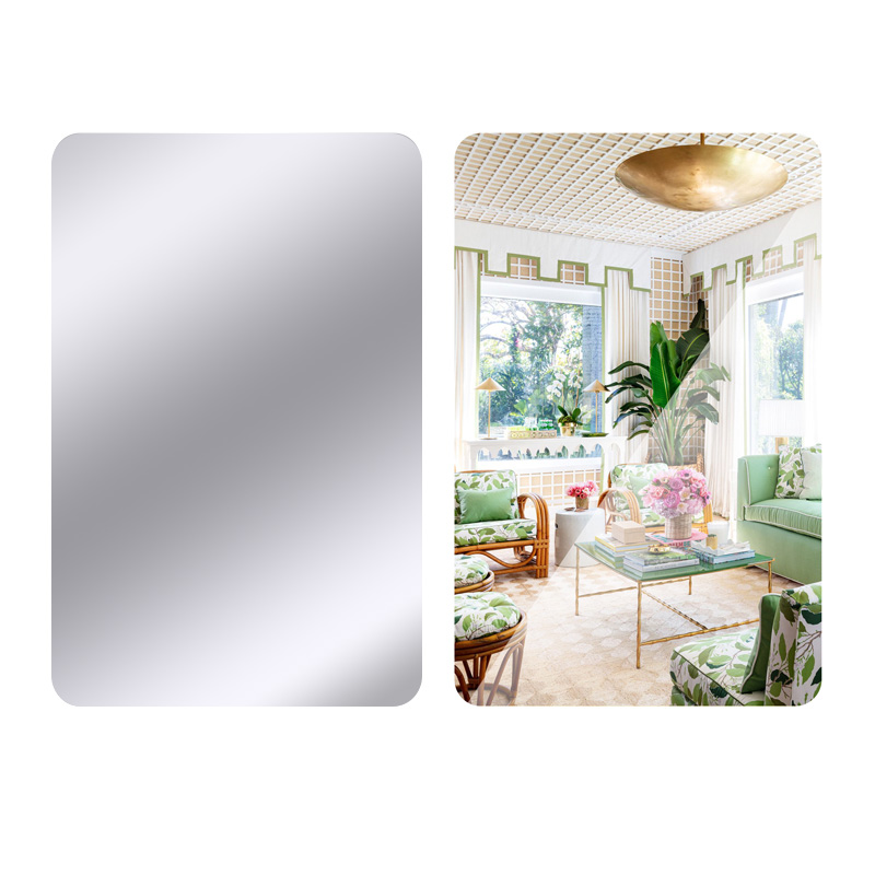 آینه چسبی نشکن طرح مستطیل